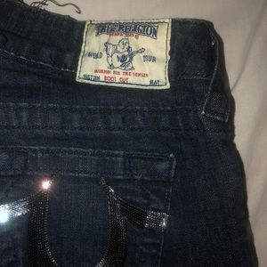 Beautiful Shimmery Pocket True Religion jeans.